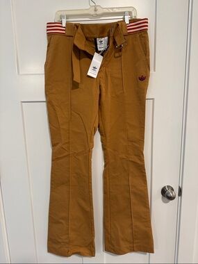 Wales Bonner Tan Chinos with Red-Striped Waistband